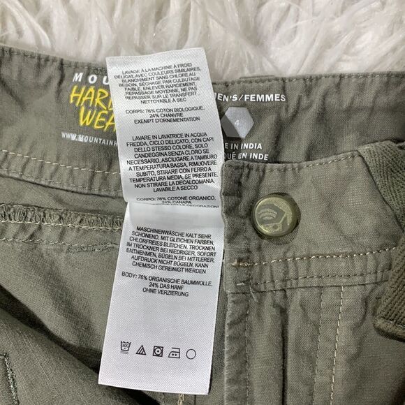 MOUNTAIN HARDWEAR capri tabbed hem zip/snap fly pockets women’s size 4 - Picture 4 of 11